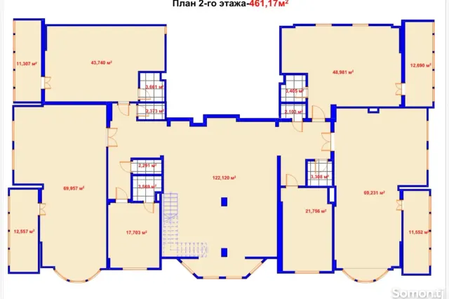 6-комн. квартира, 922 м², 4/4 эт., И.Сомонӣ, Душанбе (И.Сомонӣ)