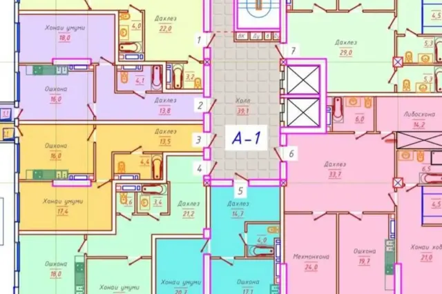 1-комн. квартира, 59 м², 15/16 эт., Шоҳмансур, Душанбе (Шоҳмансур)