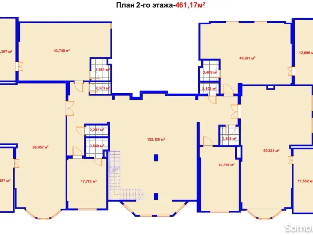 6-комн. квартира, 922 м², 4/4 эт., И.Сомонӣ, Душанбе (И.Сомонӣ)
