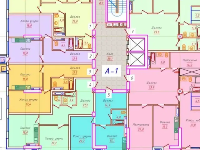 1-комн. квартира, 59 м², 15/16 эт., Шоҳмансур, Душанбе (Шоҳмансур)