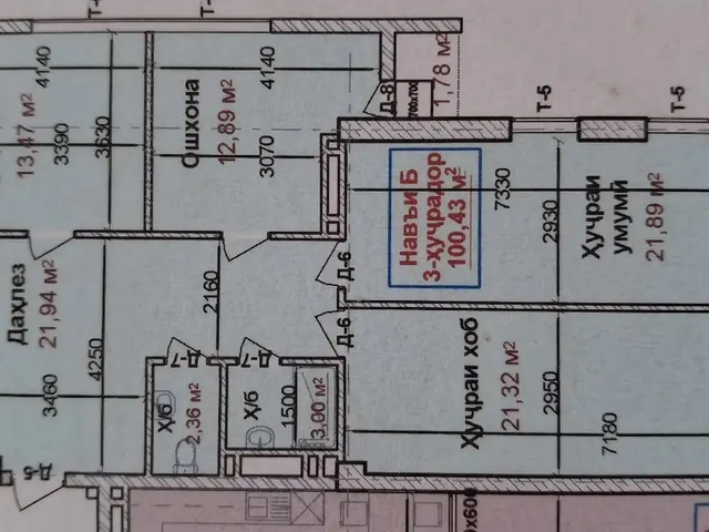 3-комн. квартира, 100 м², 10/10 эт., Фирдавси, Душанбе (Фирдавси)